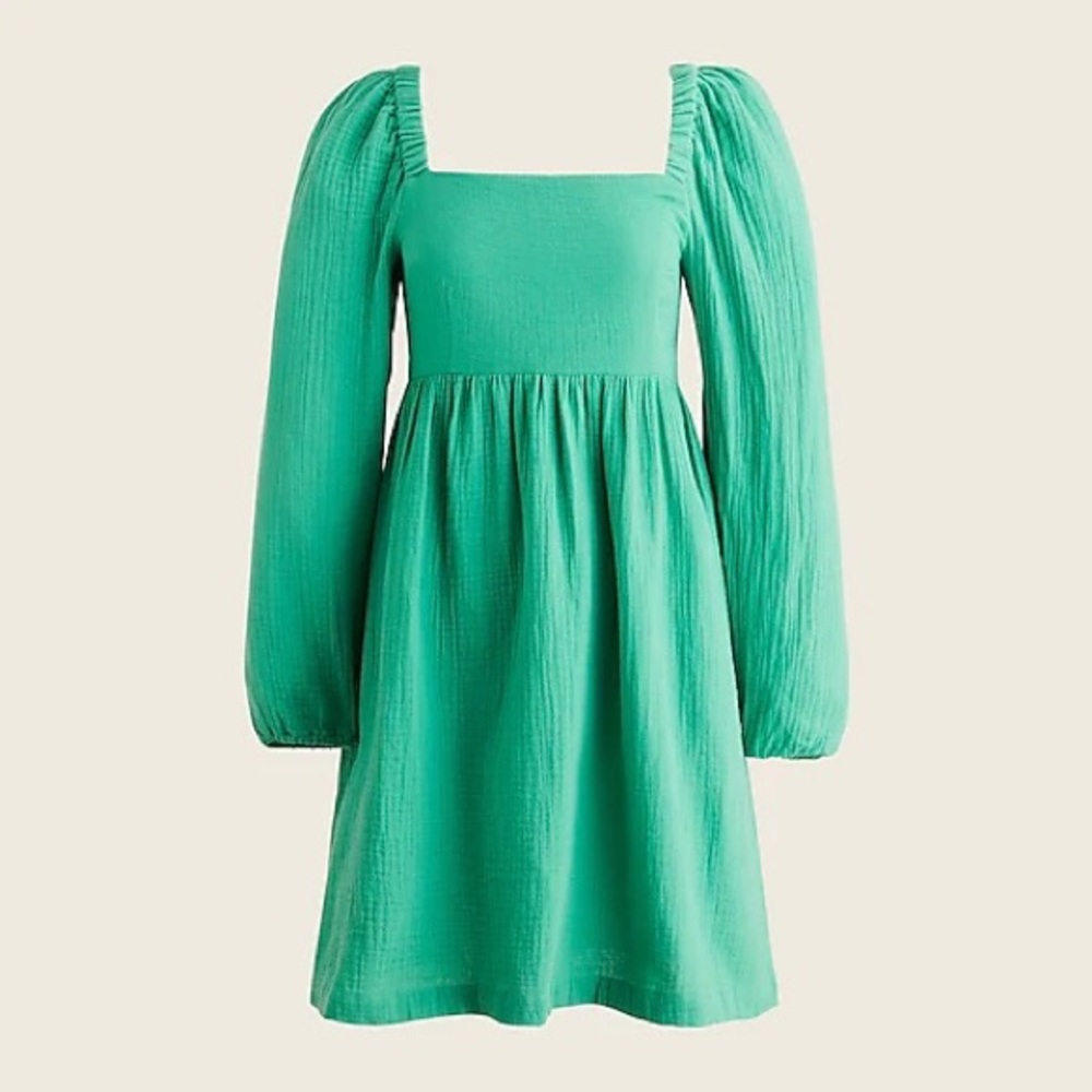 Squareneck soft gauze dress